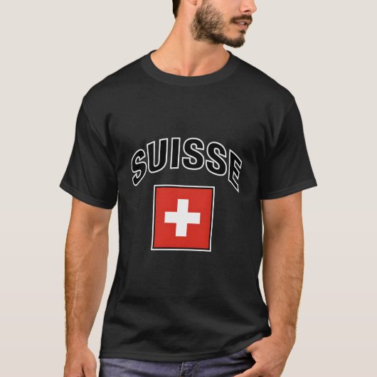 スイス誇りを持った国旗フランスの Tシャツ (正面)