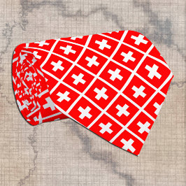 スイス連邦ファッションスイス国旗ビジネス ネクタイ