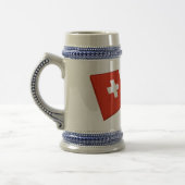 スイス連邦共和国およびThurgauの旗 ビールジョッキ (左)