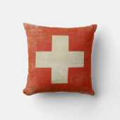 スイス連邦共和国からの動揺してな旗が付いている枕 クッション (正面)