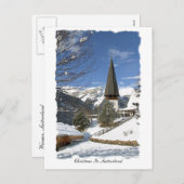 スイス連邦共和国のクリスマス シーズンポストカード (正面/裏面)