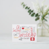 スイス連邦共和国のスイスのテーマの観光事業の名刺 名刺 (スタンド正面)