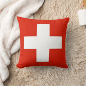 スイス連邦共和国のスイスの国旗の枕 クッション (ブランケット)