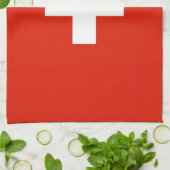 スイス連邦共和国のスイスの国旗タオル キッチンタオル (折り畳み)