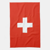 スイス連邦共和国のスイスの国旗タオル キッチンタオル (縦)