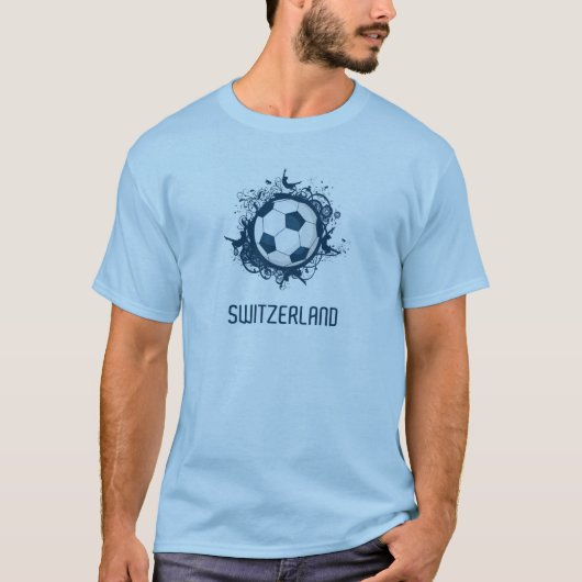 スイス連邦共和国のフットボール Tシャツ (正面)