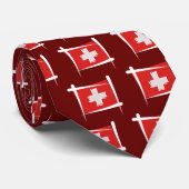 スイス連邦共和国のブラシの旗 ネクタイ (ロール)