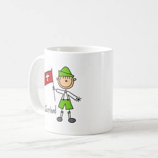 スイス連邦共和国のマグ コーヒーマグカップ (正面左)