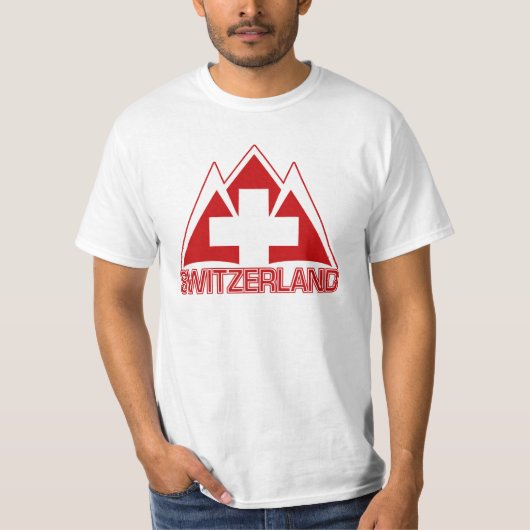 スイス連邦共和国のワイシャツ-スタイル及び色を選んで下さい Tシャツ (正面)