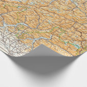 スイス連邦共和国のヴィンテージの地図 ラッピングペーパー (角)