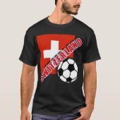 スイス連邦共和国の世界のサッカーファンのTシャツ Tシャツ (正面)
