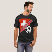 スイス連邦共和国の世界のサッカーファンのTシャツ Tシャツ (正面フル)