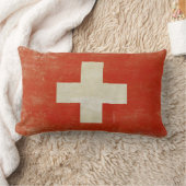 スイス連邦共和国の動揺してな旗が付いている枕 ランバークッション (ブランケット)