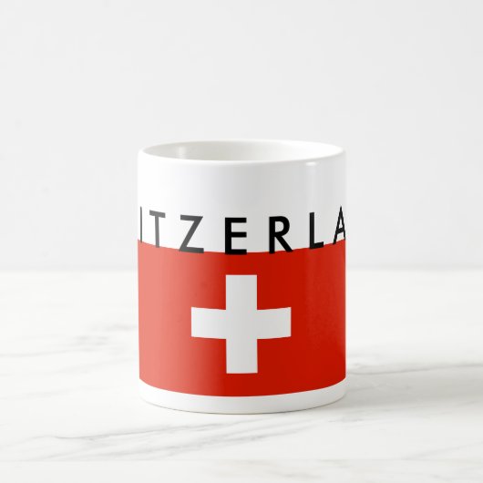 スイス連邦共和国の国旗のスイスの国家の記号 コーヒーマグカップ (中央)