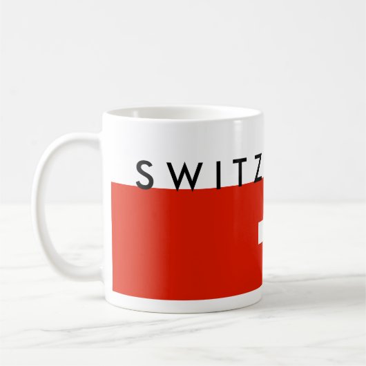 スイス連邦共和国の国旗のスイスの国家の記号 コーヒーマグカップ (左)