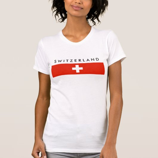 スイス連邦共和国の国旗のスイスの国家の記号 Tシャツ (正面)