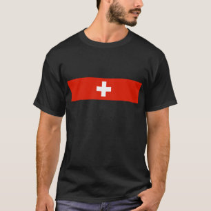 スイス連邦共和国の国旗のスイスの国家の記号 Tシャツ