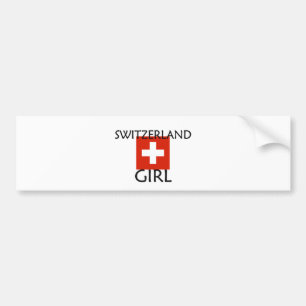 スイス連邦共和国の女の子 バンパーステッカー