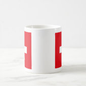 スイス連邦共和国の旗のマグ コーヒーマグカップ (中央)
