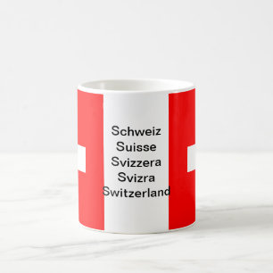 スイス連邦共和国の旗のマグ コーヒーマグカップ