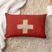 スイス連邦共和国の旗の動揺してな枕 ランバークッション (ブランケット)
