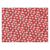 スイス連邦共和国の旗の都市グランジなパターン テーブルクロス (正面(横))