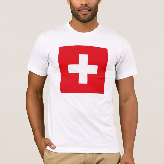 スイス連邦共和国の旗のTシャツ Tシャツ (正面)