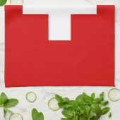 スイス連邦共和国の旗 キッチンタオル (折り畳み)