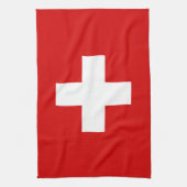 スイス連邦共和国の旗 キッチンタオル (縦)