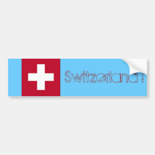 スイス連邦共和国の旗-スイスのバンパーステッカー バンパーステッカー