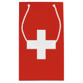 スイス連邦共和国の旗 スモールペーパーバッグ (裏面)