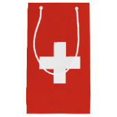 スイス連邦共和国の旗 スモールペーパーバッグ (正面)