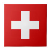 スイス連邦共和国の旗 タイル (正面)