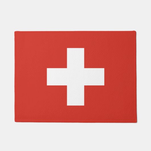 スイス連邦共和国の旗 ドアマット (正面)