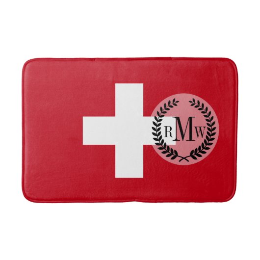 スイス連邦共和国の旗 バスマット (正面)