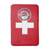 スイス連邦共和国の旗 バスマット (正面縦)