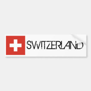 スイス連邦共和国の旗 バンパーステッカー