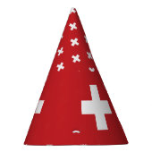 スイス連邦共和国の旗 パーティーハット (右)