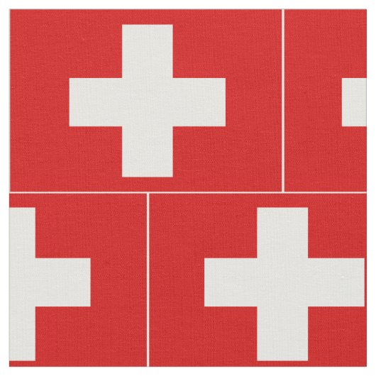 スイス連邦共和国の旗 ファブリック (クローズアップ)