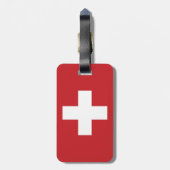 スイス連邦共和国の旗 ラゲッジタグ (裏面縦)