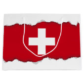 スイス連邦共和国の旗 ラージペーパーバッグ (正面)