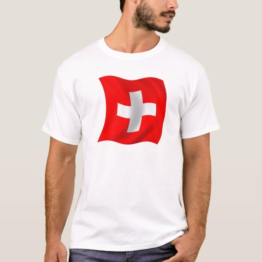 スイス連邦共和国の旗 Tシャツ (正面)
