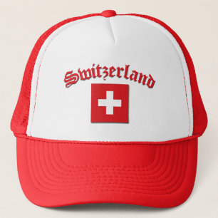 スイス連邦共和国の旗(w/inscription) キャップ