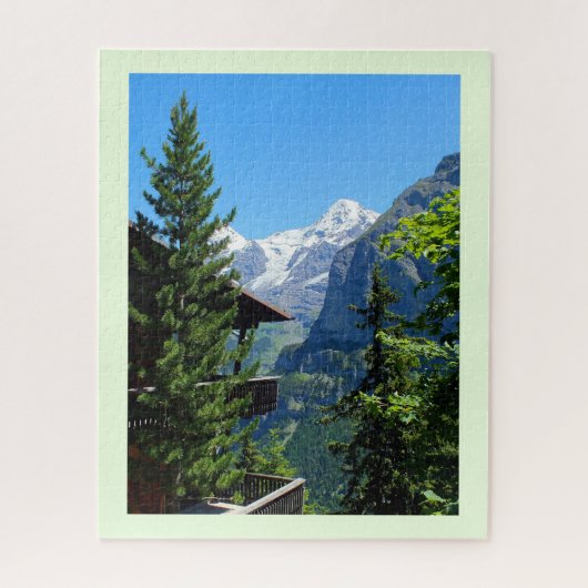 スイス連邦共和国のMurrenの村 ジグソーパズル (縦)
