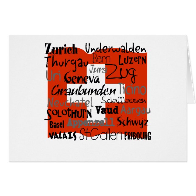 スイス連邦共和国カードのカントン (正面横)