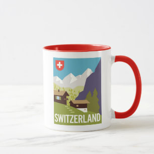 スイス連邦共和国旅行ポスター マグカップ
