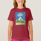 スイス連邦共和国旅行ポスター Tシャツ (正面)