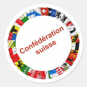 スイス連邦共和国、フランス語のカントンの旗 ラウンドシール