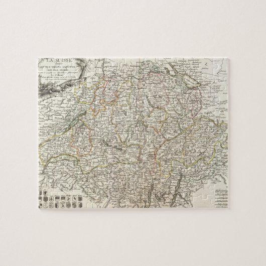 スイス連邦共和国(1771年)のヴィンテージの地図 ジグソーパズル (横)