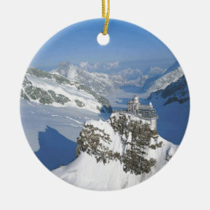 スイス連邦共和国、Jungfraujochのヨーロッパの上 セラミックオーナメント